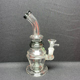 347 R1 10” oval shaped clear glass rig