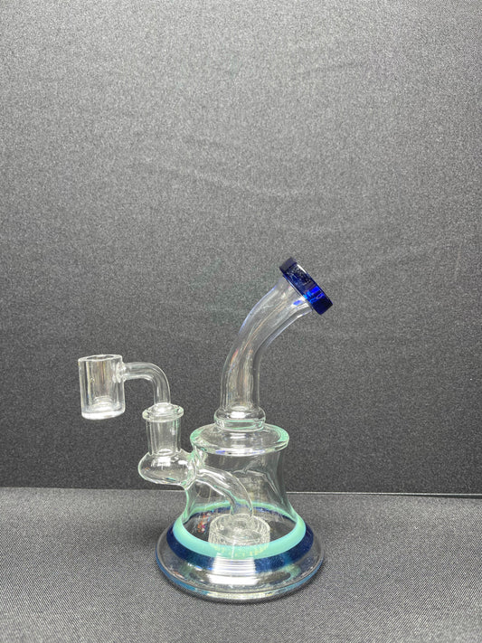 438  10RKQG 6” color bent dab rig