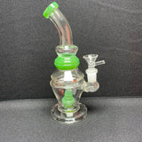 347 R1 10” oval shaped clear glass rig