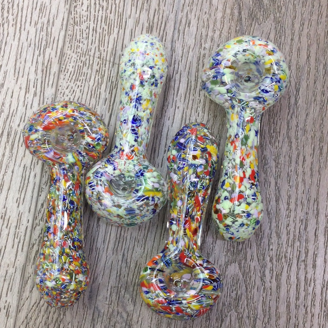 1090  rainbow frit spoon