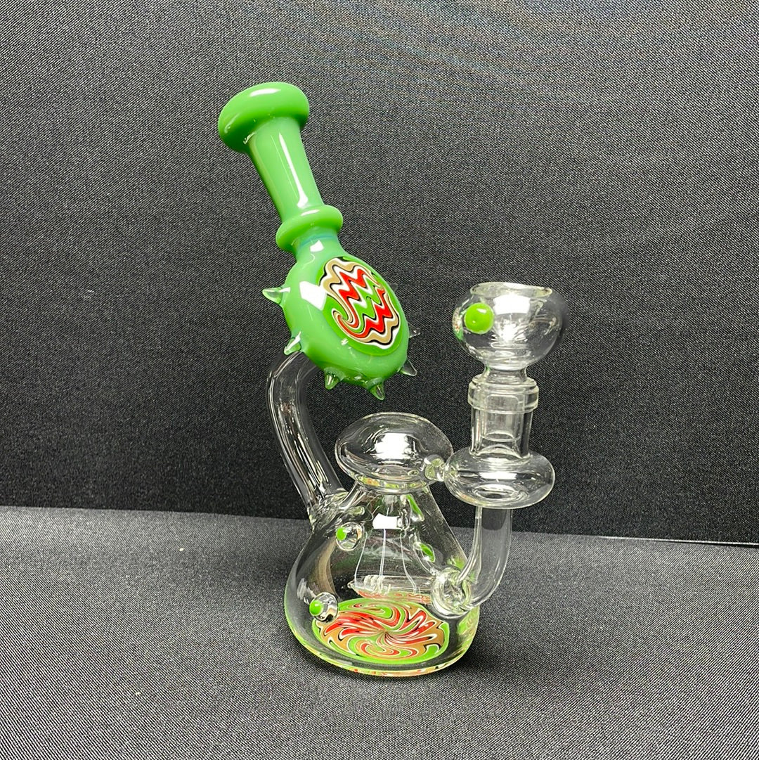 607 8” glass rig bent neck