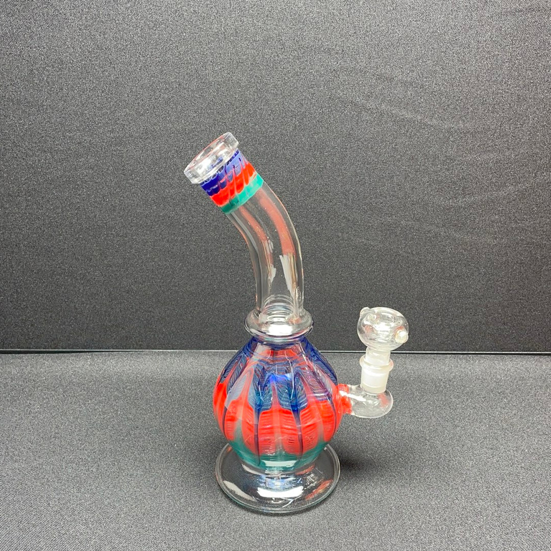 346 R46 10” oval shaped color glass rig