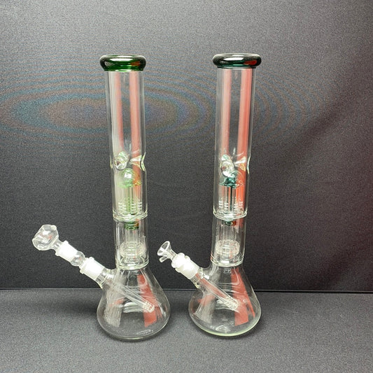 357 17” shower head and tree dual perc beaker