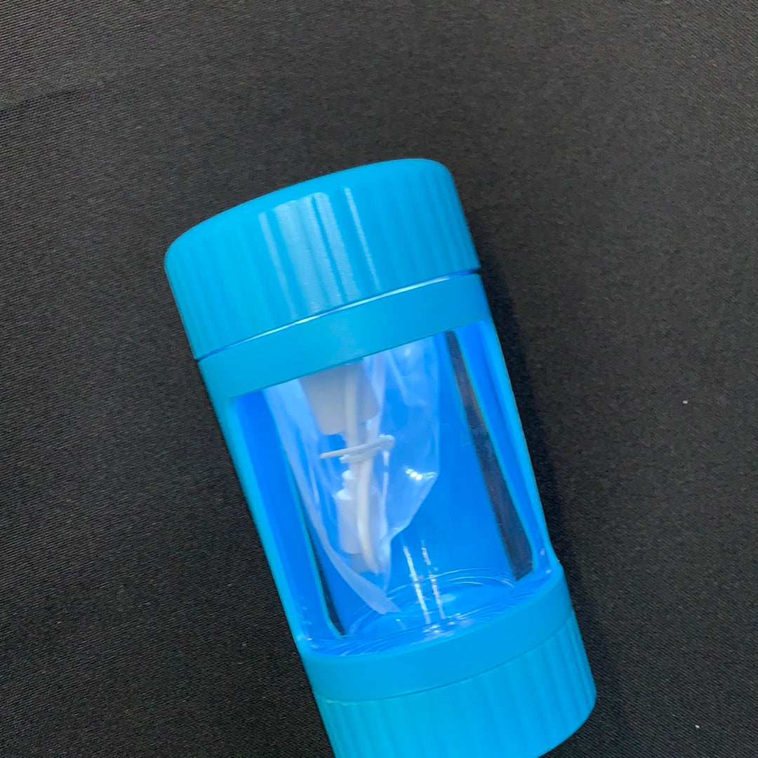 Led jar with grinder for dispensary packaging