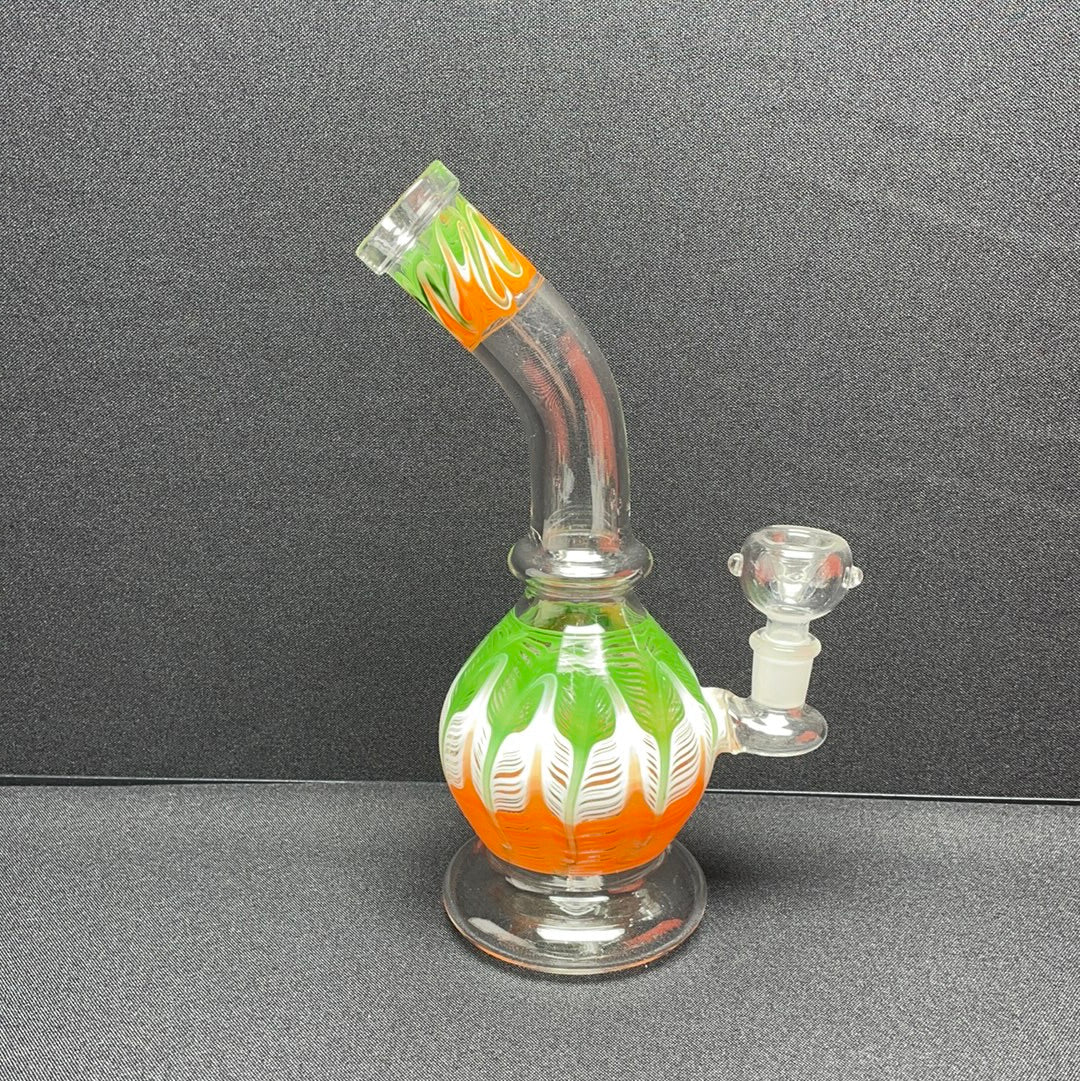 346 R46 10” oval shaped color glass rig