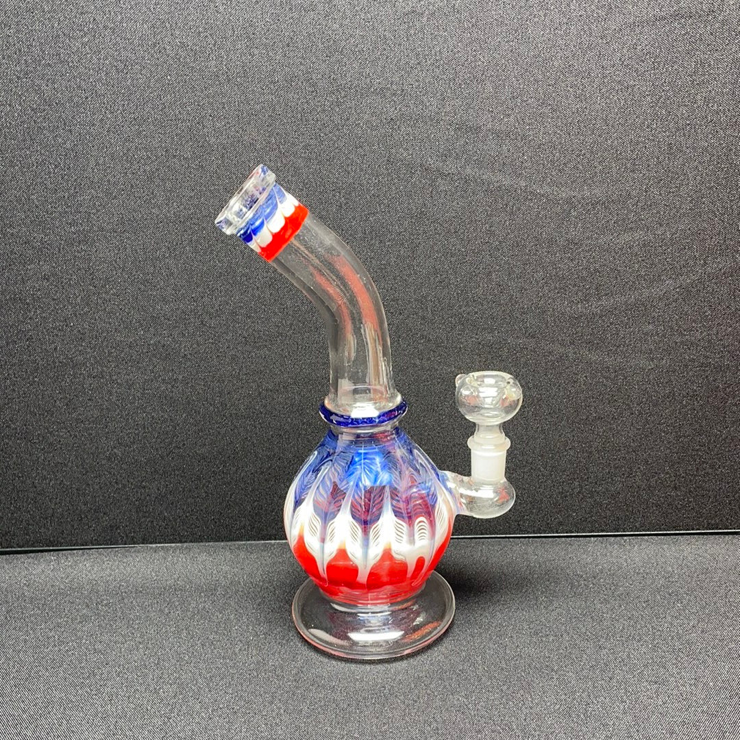 346 R46 10” oval shaped color glass rig