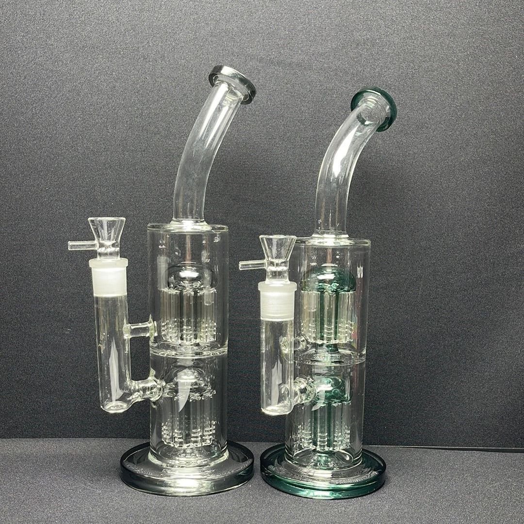 536 RKQG 35 14” double tree perc bent dab rig