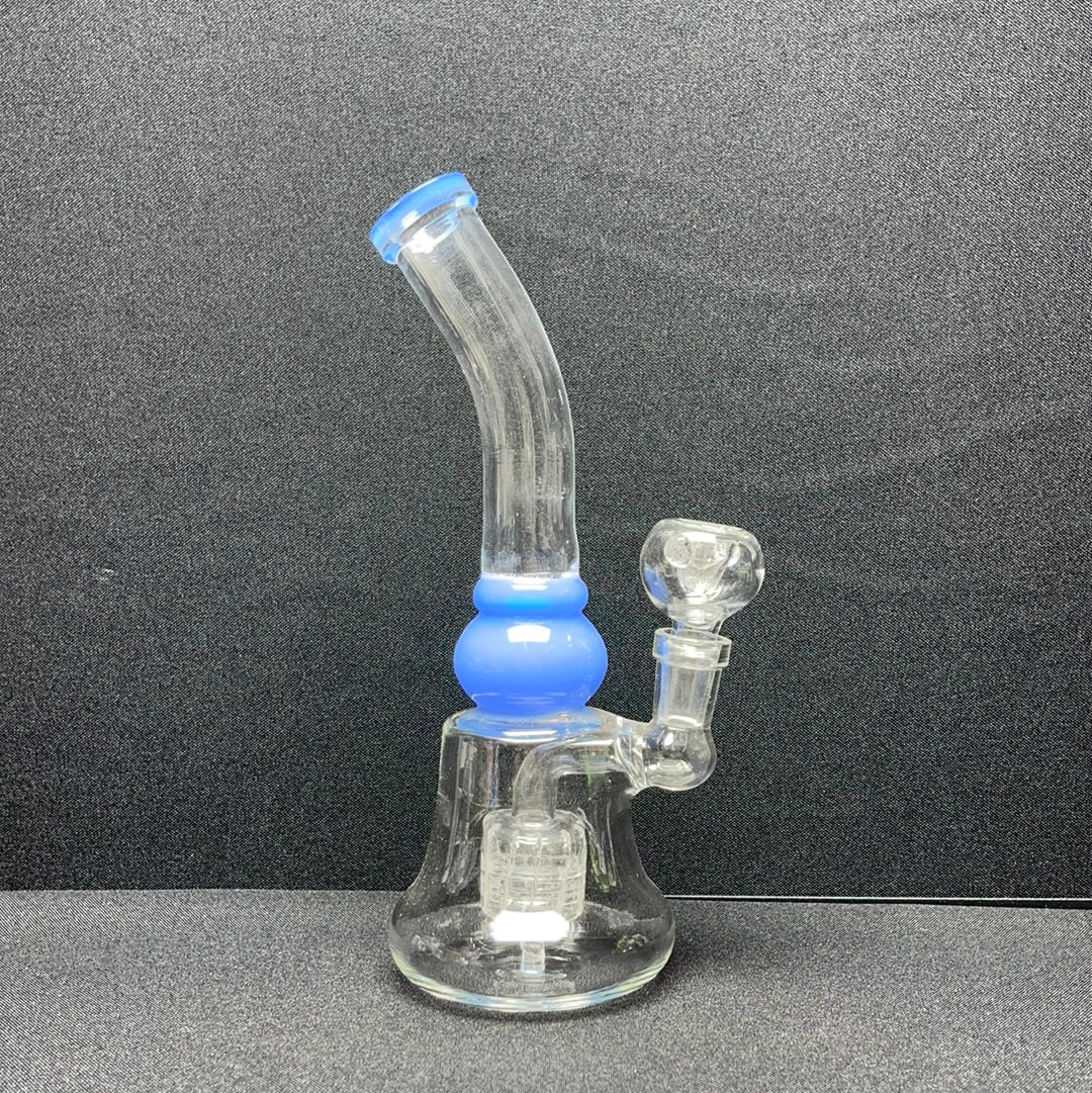 461RKQG12 8” color bent shower head dab rig