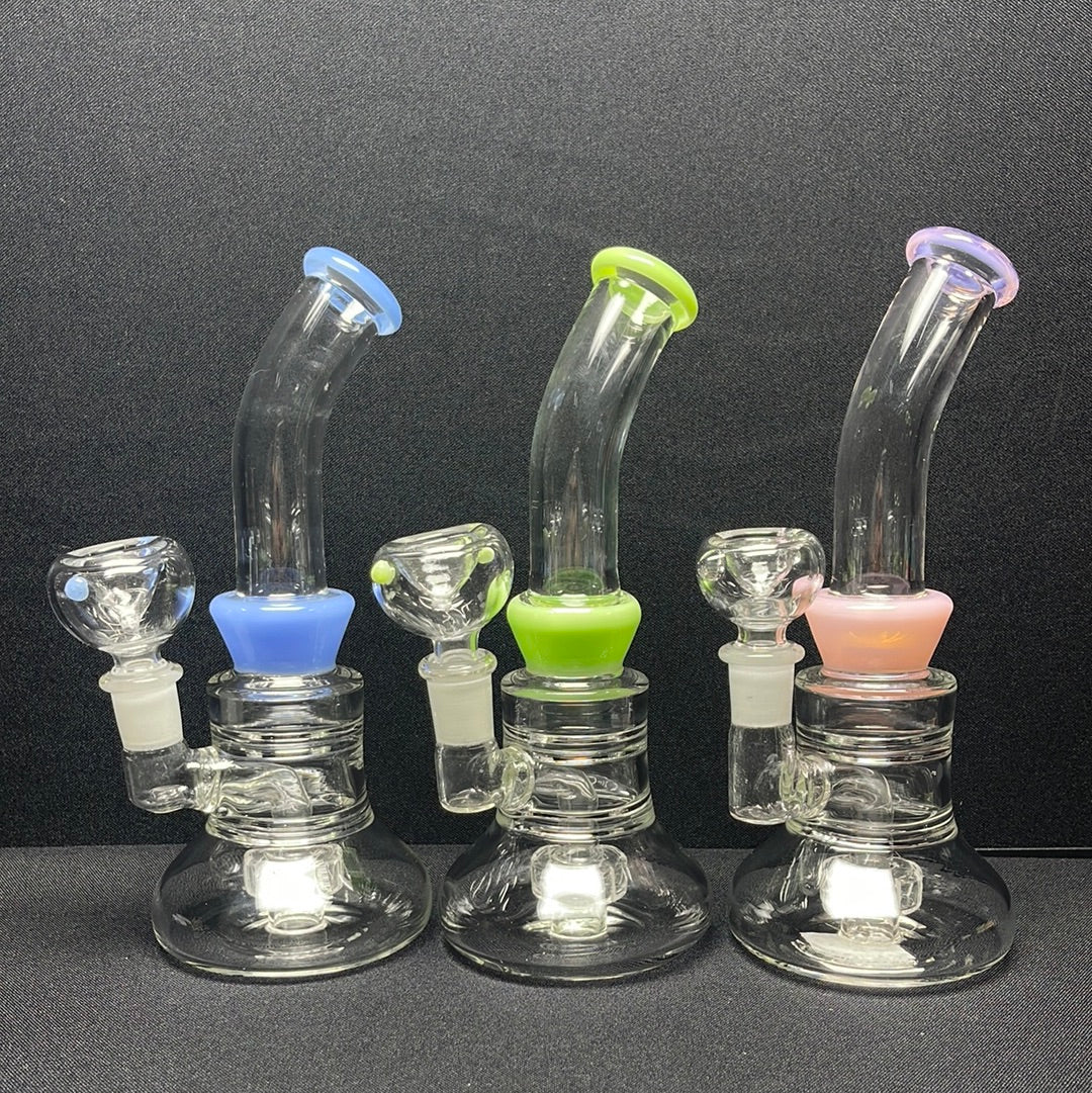 561 RKQG 8” slime color dab rig with shower head perc