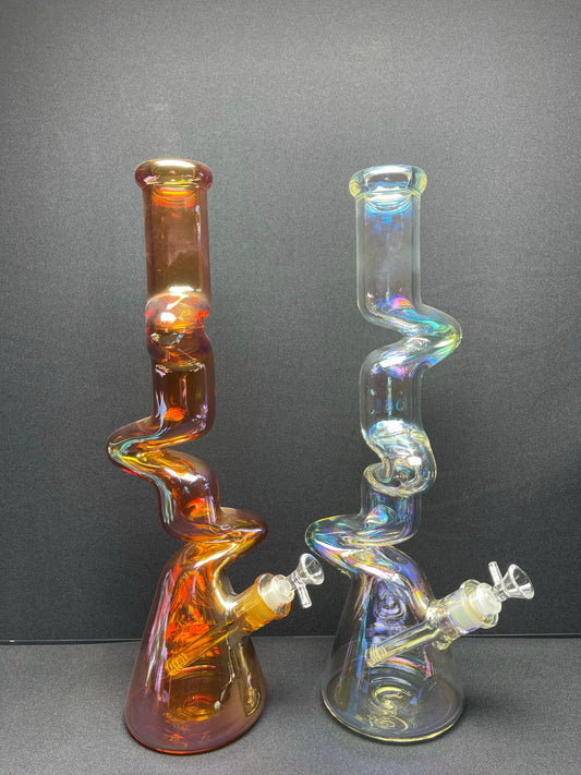 RKQG 479 18”tall 3 zooks matalic beaker bong