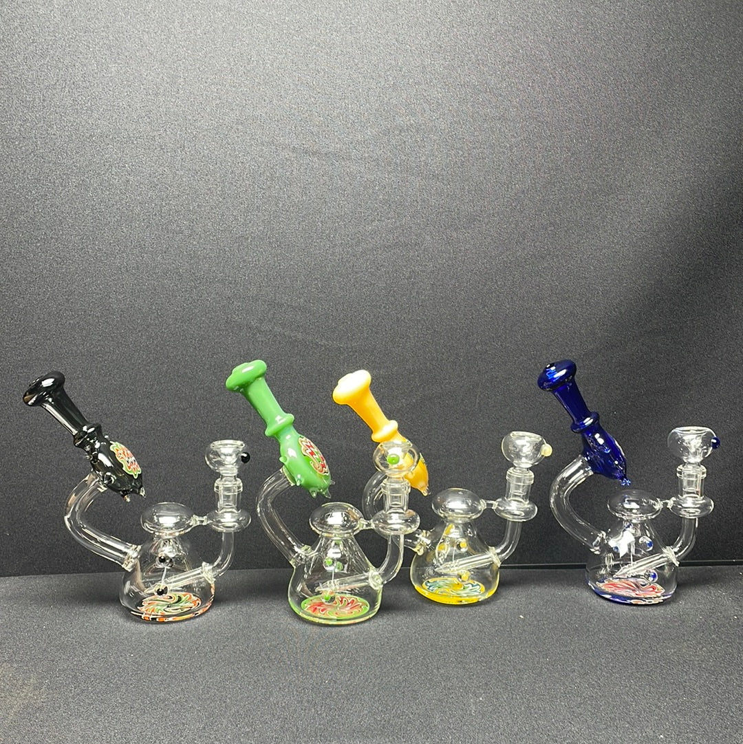 607 8” glass rig bent neck