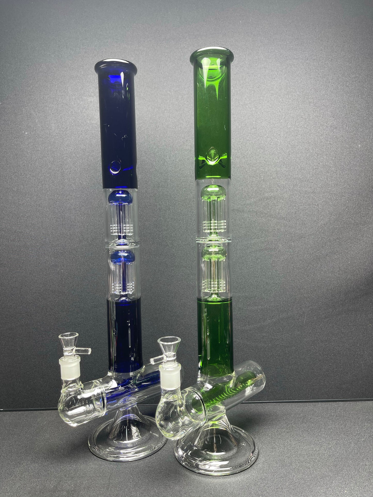 RKQG 476 22” double tree perc inline straight water pipe