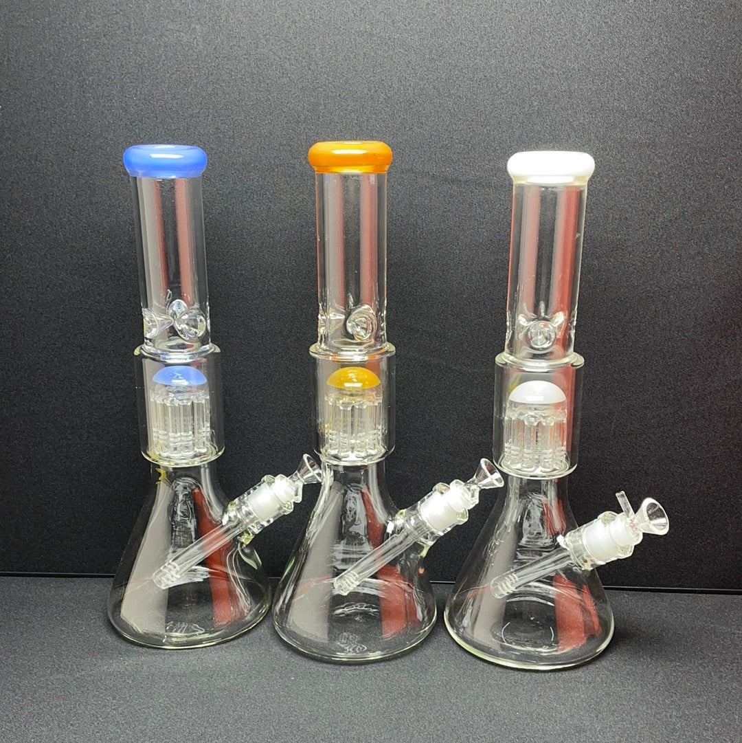 350 xyz399 16” 9mm clear glass 12 arm tree perc rig