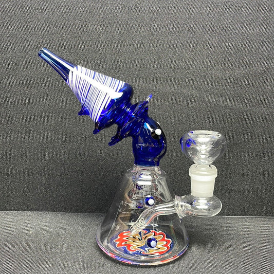 606 6” glass rig bent neck