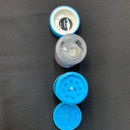 2 IN 1 Led jar with grinder for dispensary packaging -JR100 - RK Quality Glass