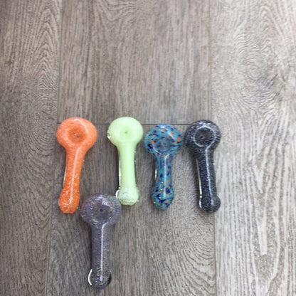3" Mix Frit hand pipe - HP1013 - RK Quality Glass