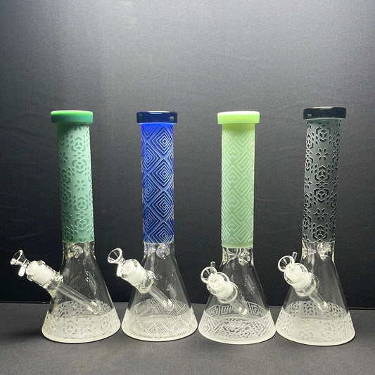 624 RKQG36/14” carving beaker bong