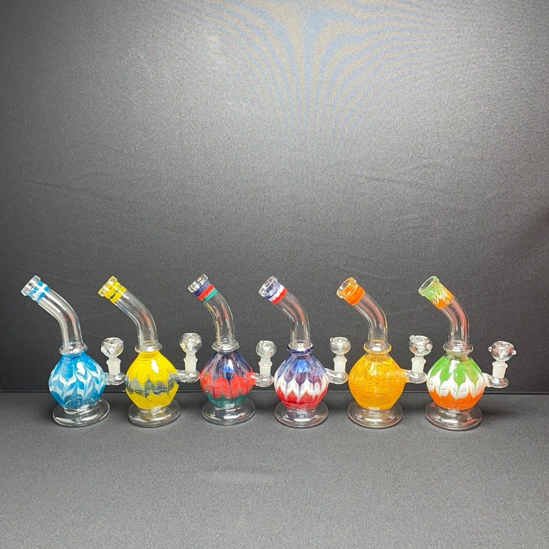 346 R46 10” oval shaped color glass rig