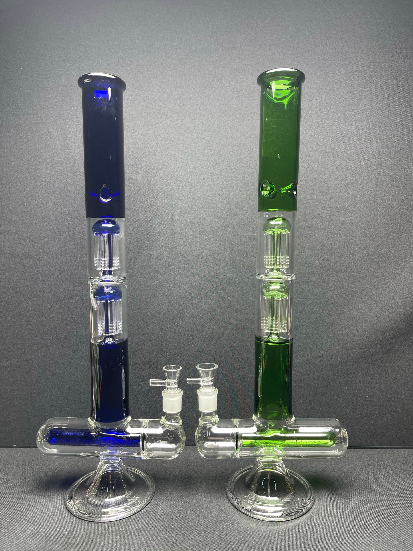 RKQG 476 22” double tree perc inline straight water pipe