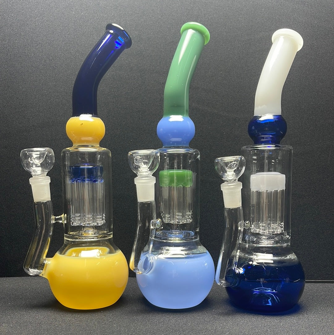 621 RKQG 18/10” tree perc bent water pipe