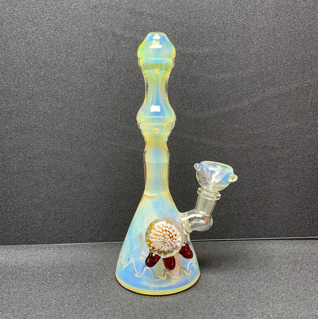 345 R22 8” fumed glass flower locket rig