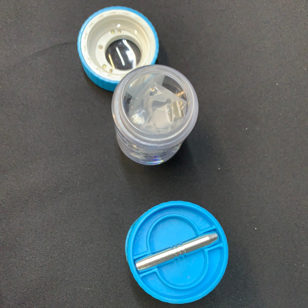 Led jar with grinder for dispensary packaging