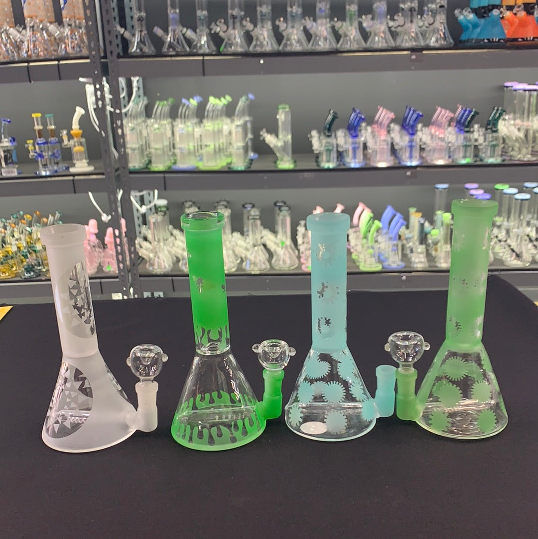 264 15RKQG 8” glow in the dark inline perc