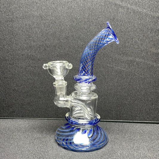 389 diffused down stem color glass rig