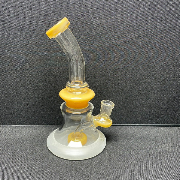 614 8” shower head frosted base bent neck rig